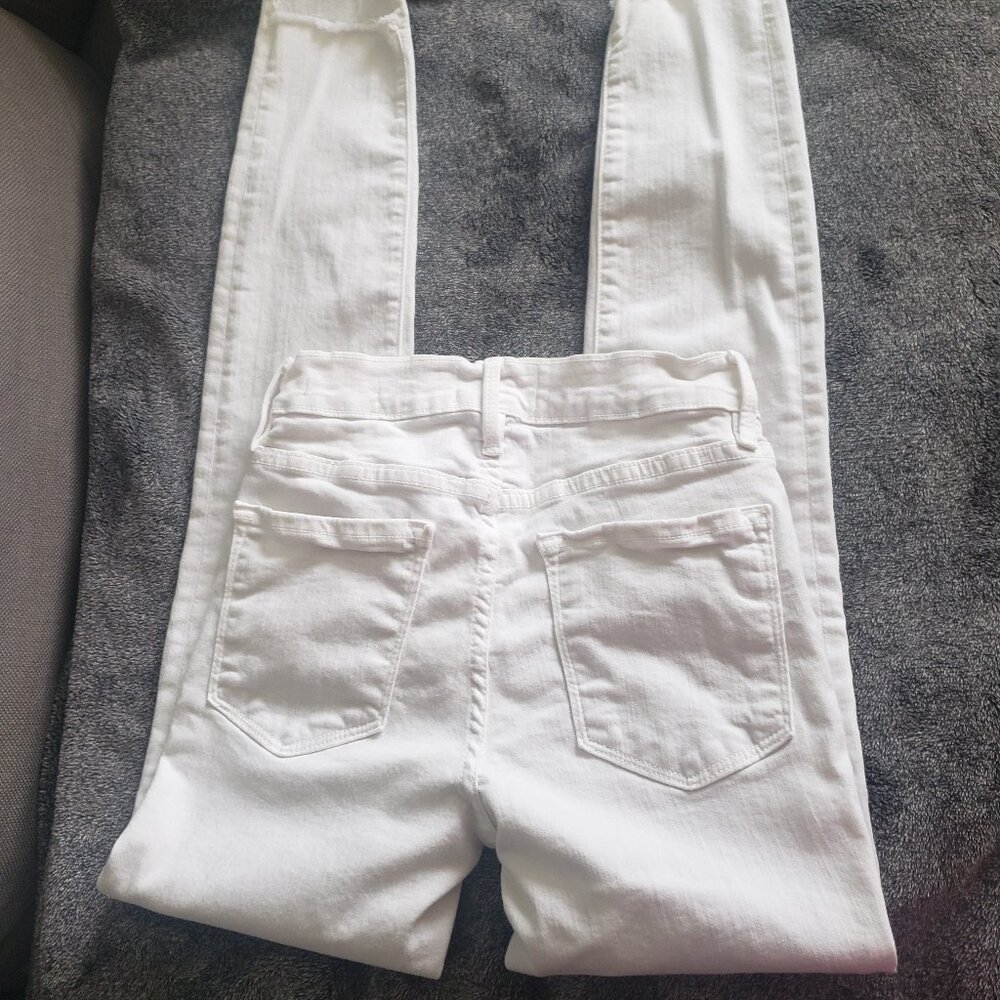 FRAME WHITE SKINNY JEANS SIZE 25 - Picture 4 of 8